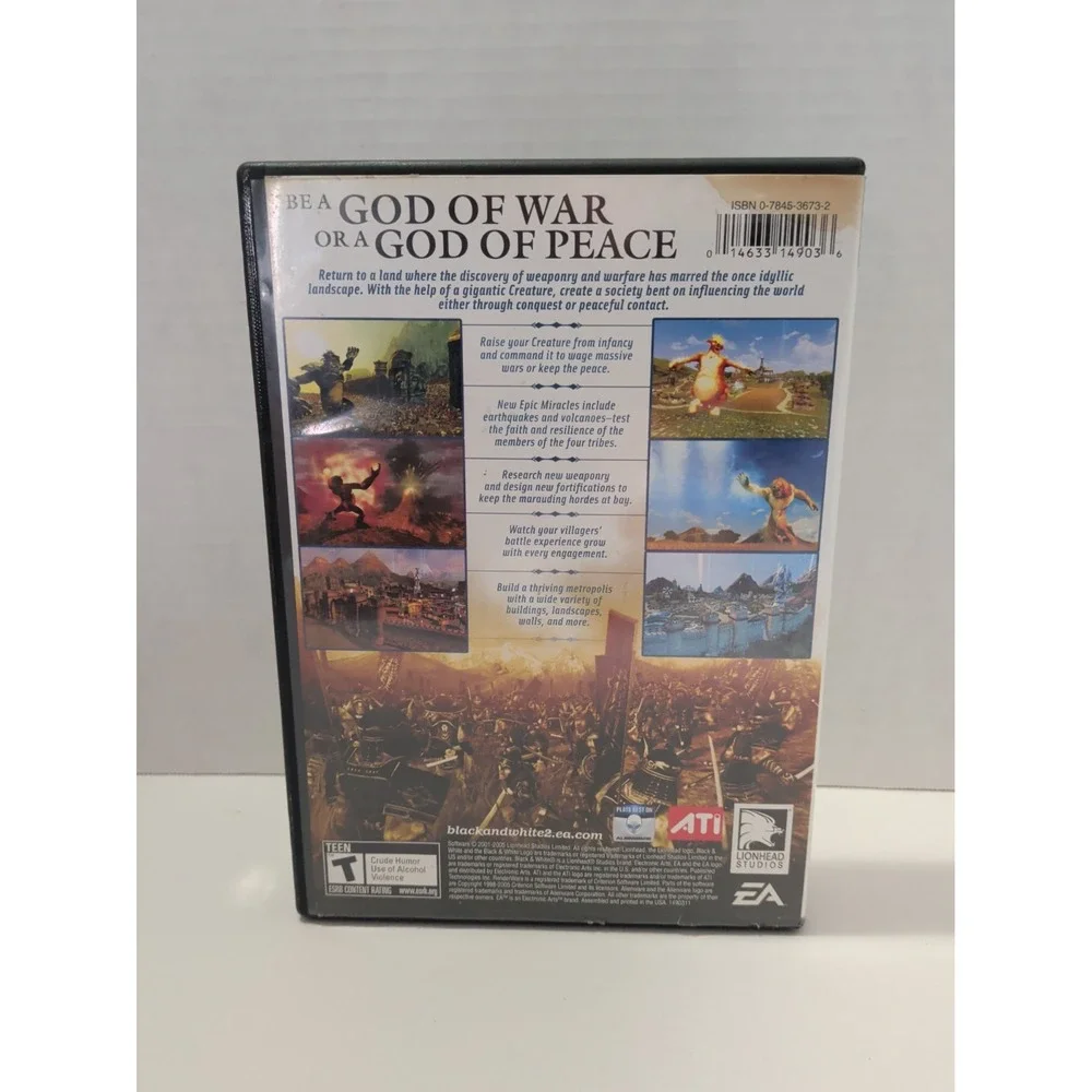 Black And White 2 PC Video Game Complete In Box